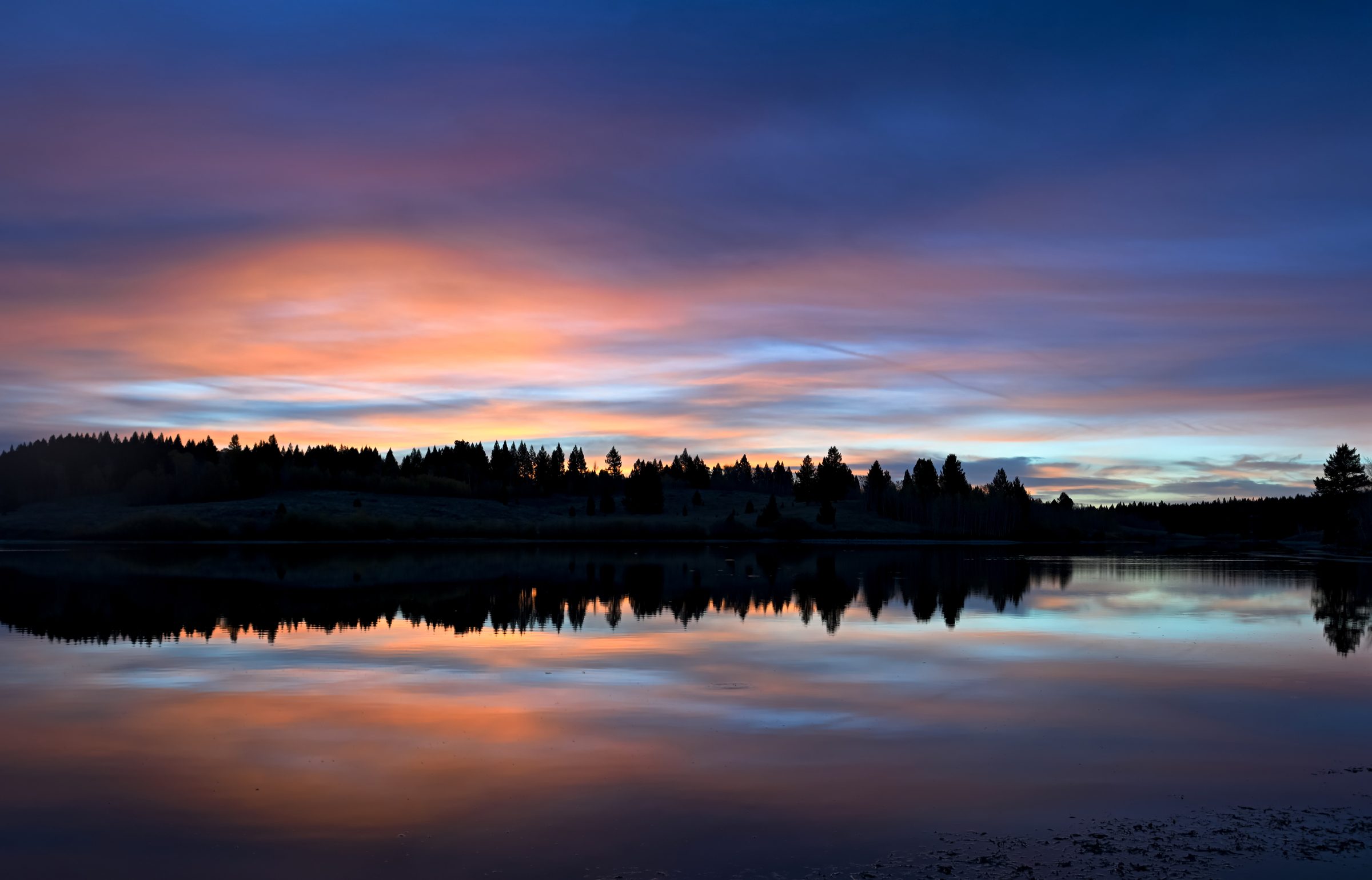 The Reward — The lake handed the sunrise right back.