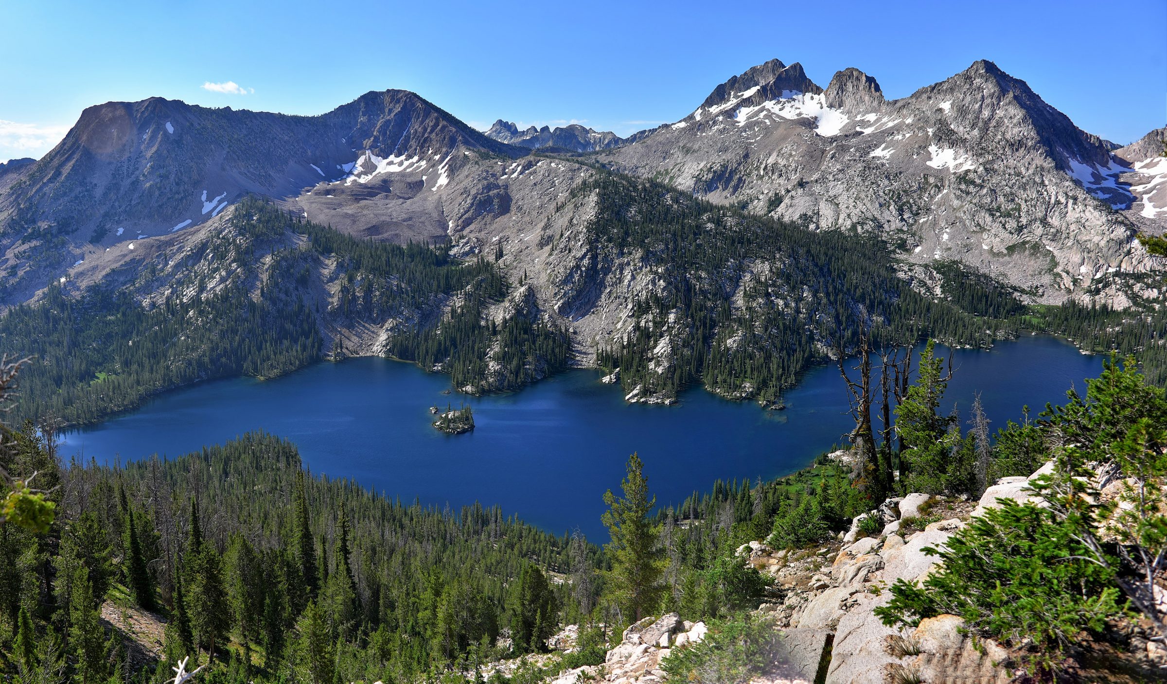 Sole Tenant — One little island keeping the whole lake to itself.