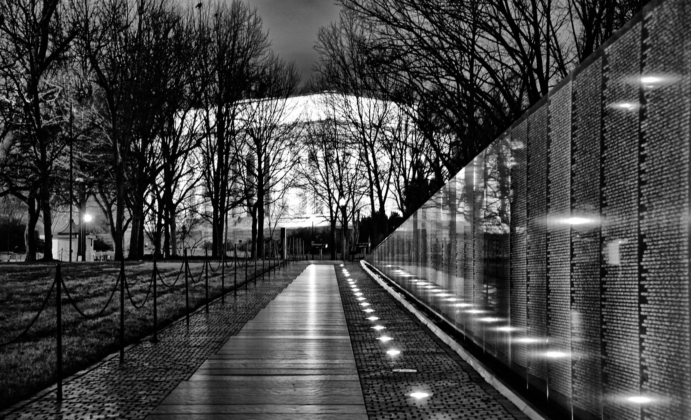 Roll Call — Every light along the wall marks a name in the dark.
