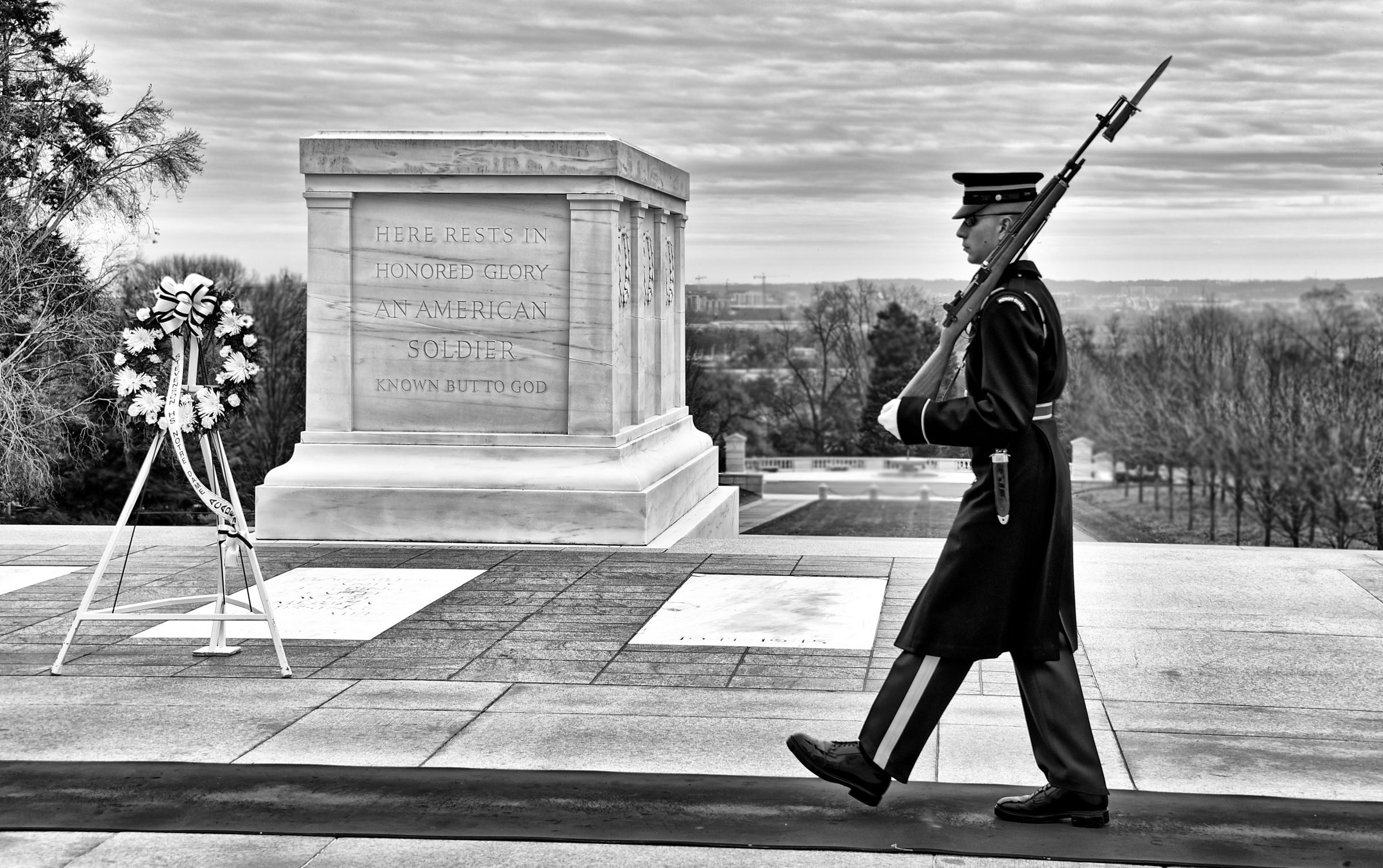 Known But To God — One soldier walking a line no weather breaks.